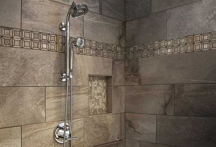 tiled shower walls